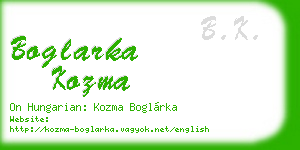 boglarka kozma business card